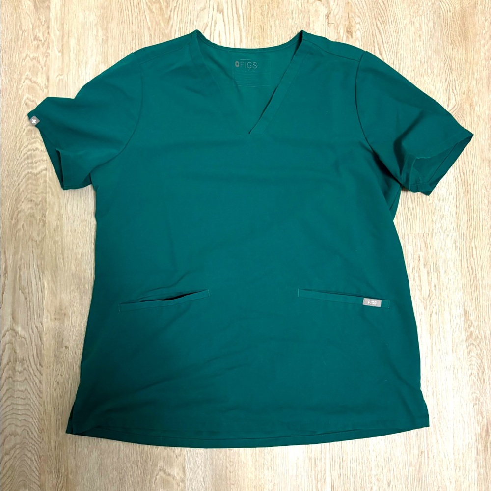 Figs Hunter Green Catarina Scrub Top